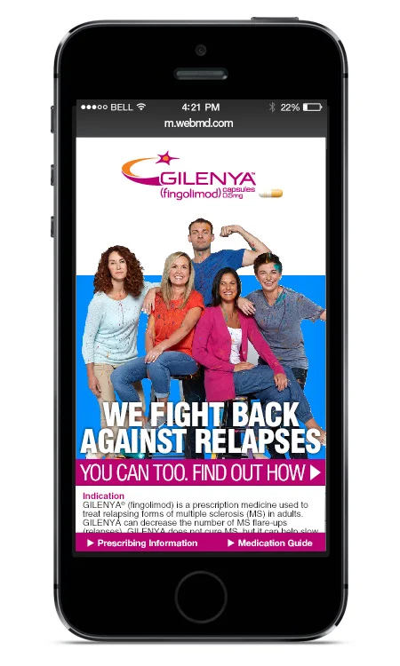 Gilenya mobile — We Fight Back Against Relapses CTA