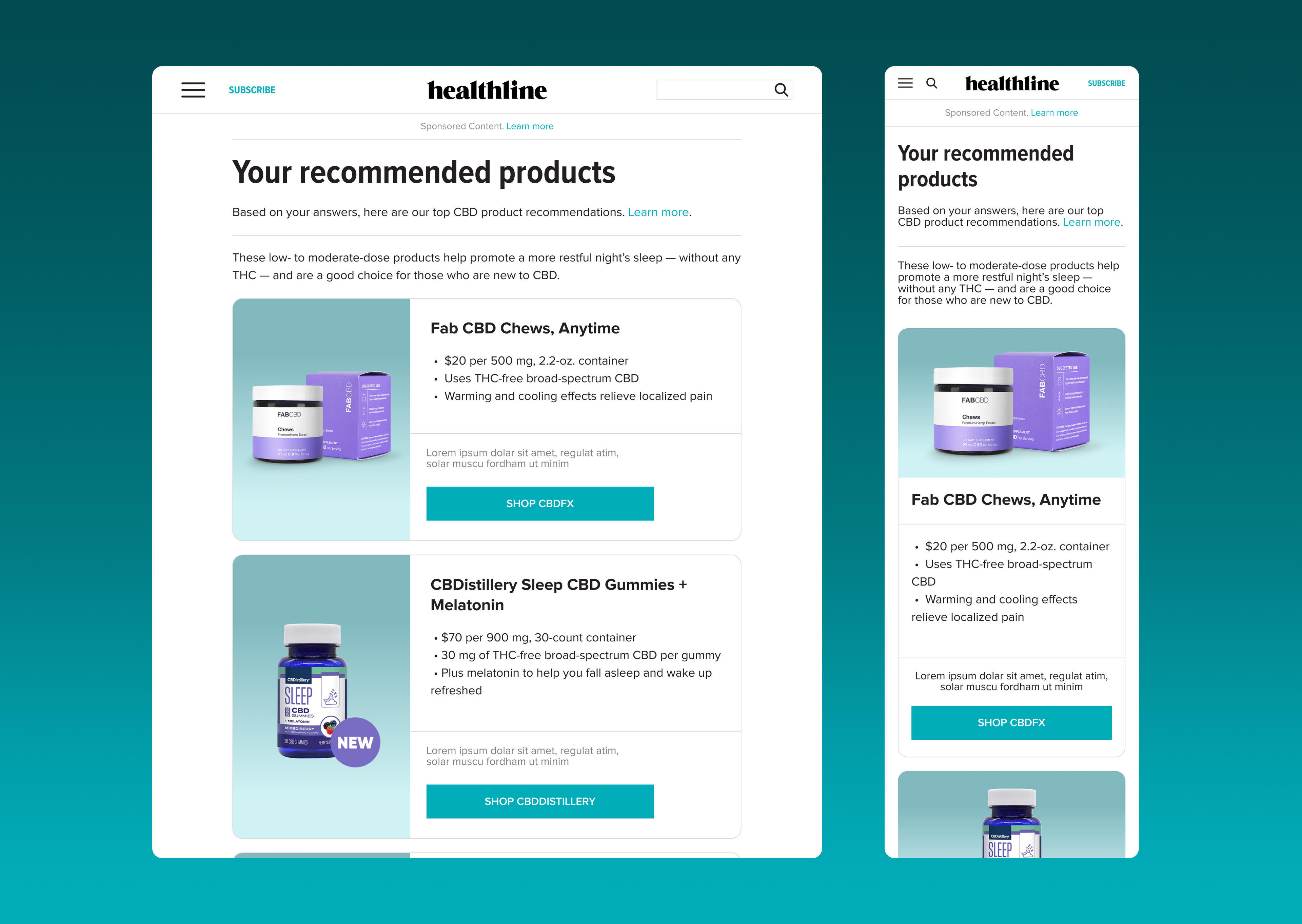 Healthline recommended products