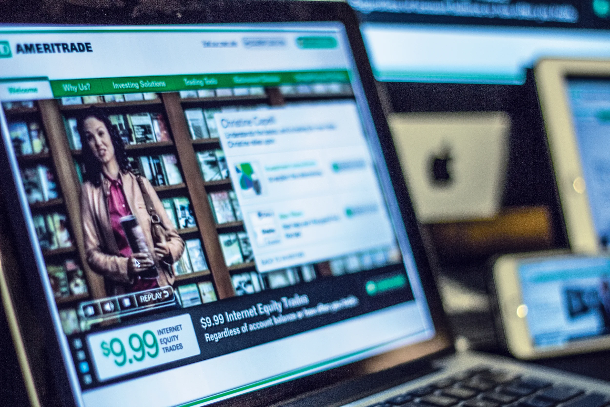 TD Ameritrade site — Christine Capelli detail close-up