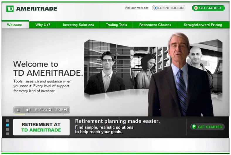 TD Ameritrade Welcome hero — Retirement planning made easier