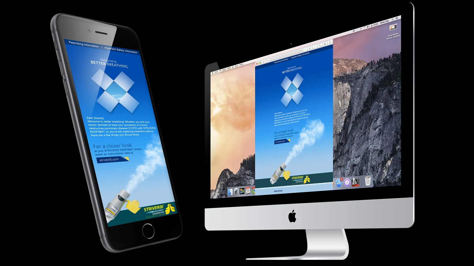 Striverdi Welcome to Better Breathing email on mobile and desktop